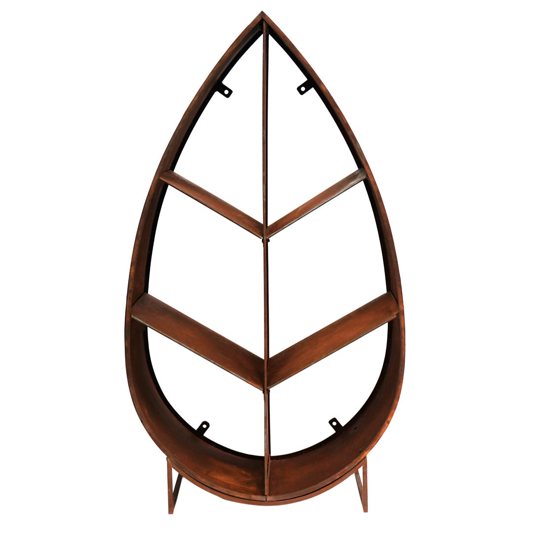 Natural Rust Leaf Log Holder