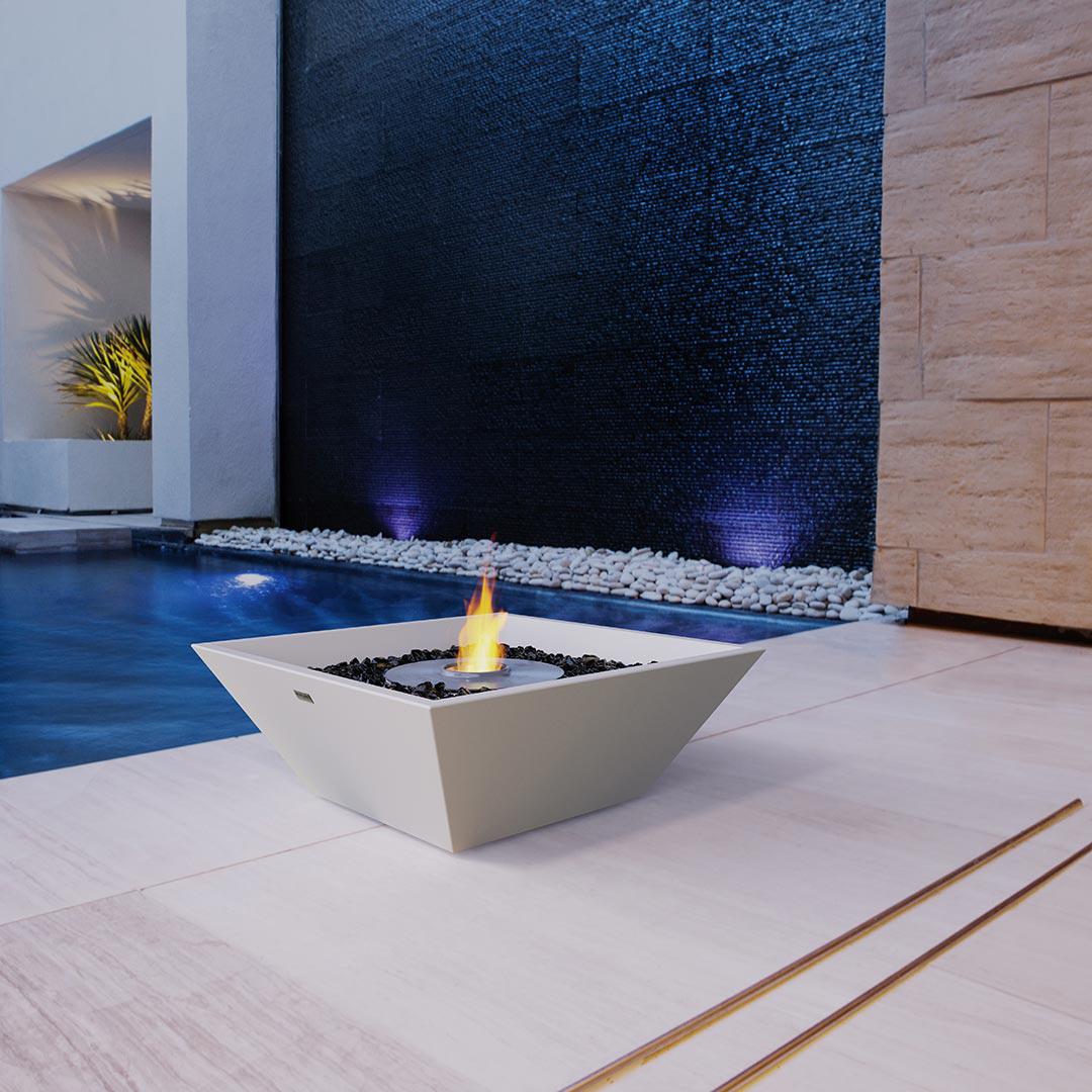 Nova 850 Fire Pit in Bone - EcoSmart Fire