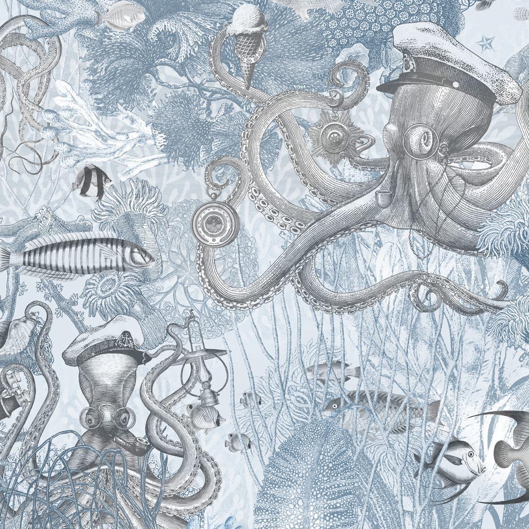 Octopus Wallpaper - Pale Ocean - Brand Mckenzie