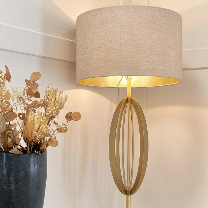 Olive Floor Lamp - Antique Brass - RV Astley