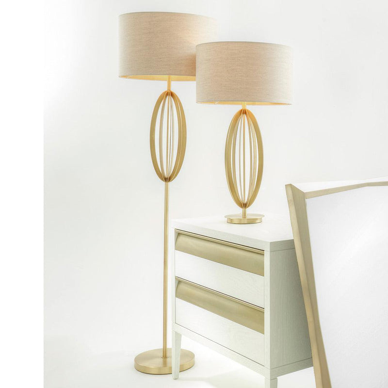 Olive Floor Lamp - Antique Brass - RV Astley