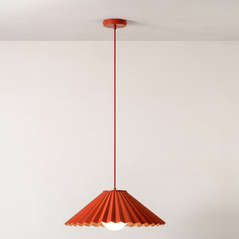 Orange Pleat Pendant Ceiling Light - Houseof