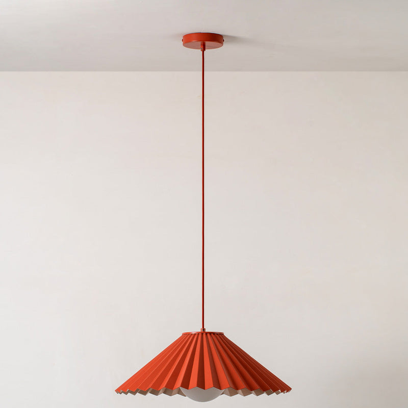 Orange Pleat Pendant Ceiling Light - Houseof