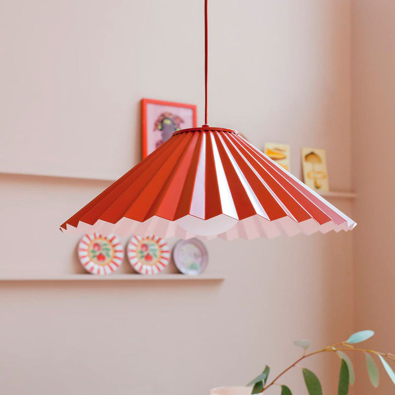 Orange Pleat Pendant Ceiling Light - Houseof