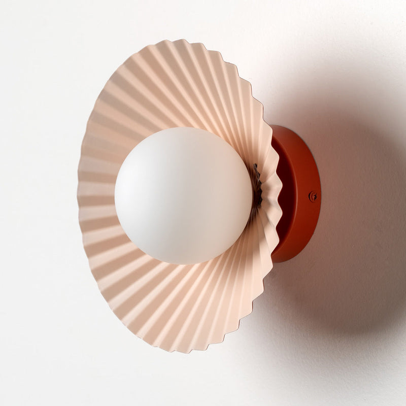 Orange Pleat Wall Light - Houseof
