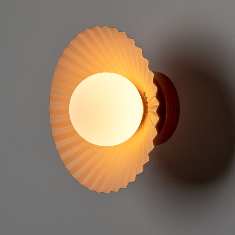 Orange Pleat Wall Light - Houseof