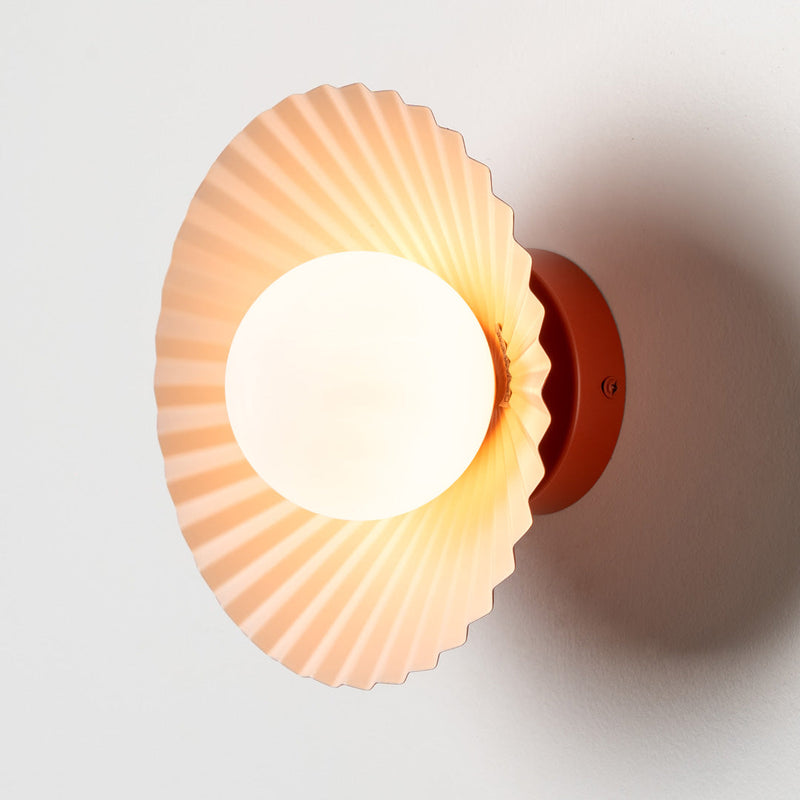 Orange Pleat Wall Light - Houseof