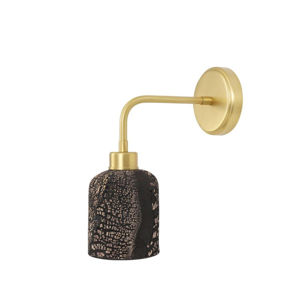 Osier Ceramic Wall Light - Black Clay - Mullan Lighting