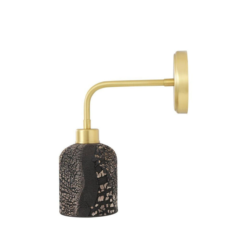 Osier Ceramic Wall Light - Black Clay - Mullan Lighting