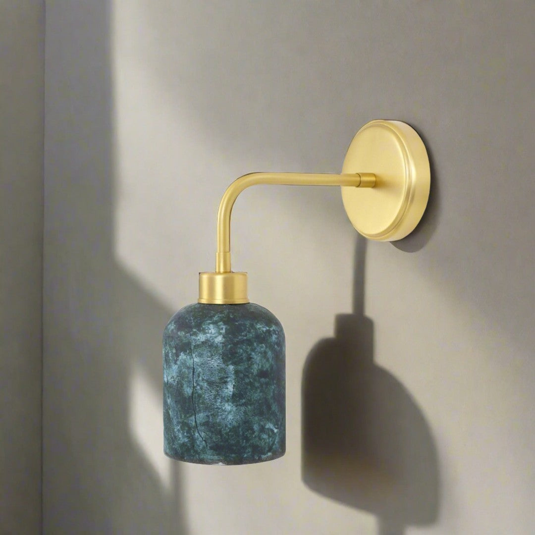 Osier Ceramic Wall Light Blue Earth