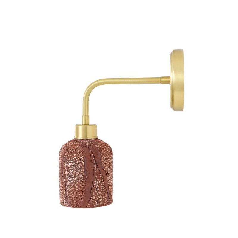 Osier Ceramic Wall Light - Red Iron - Mullan Lighting