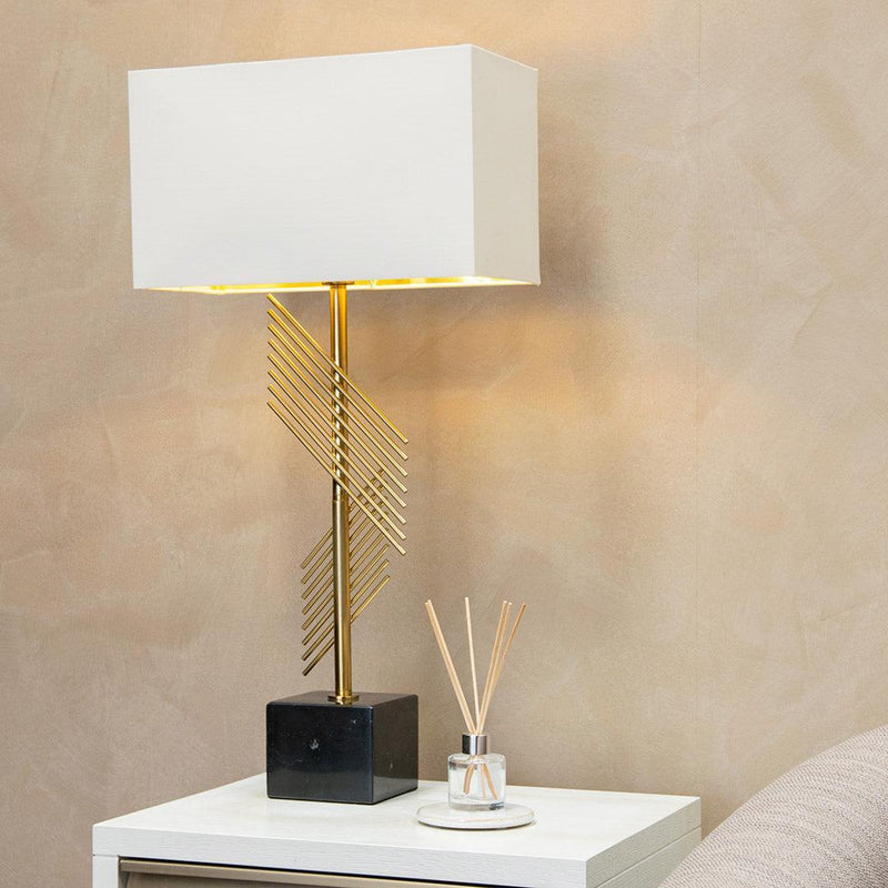 Otis Brushed Brass Table Lamp - RV Astley