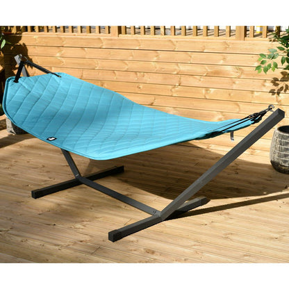 Outdoor B-Hammock With Stand - Aqua