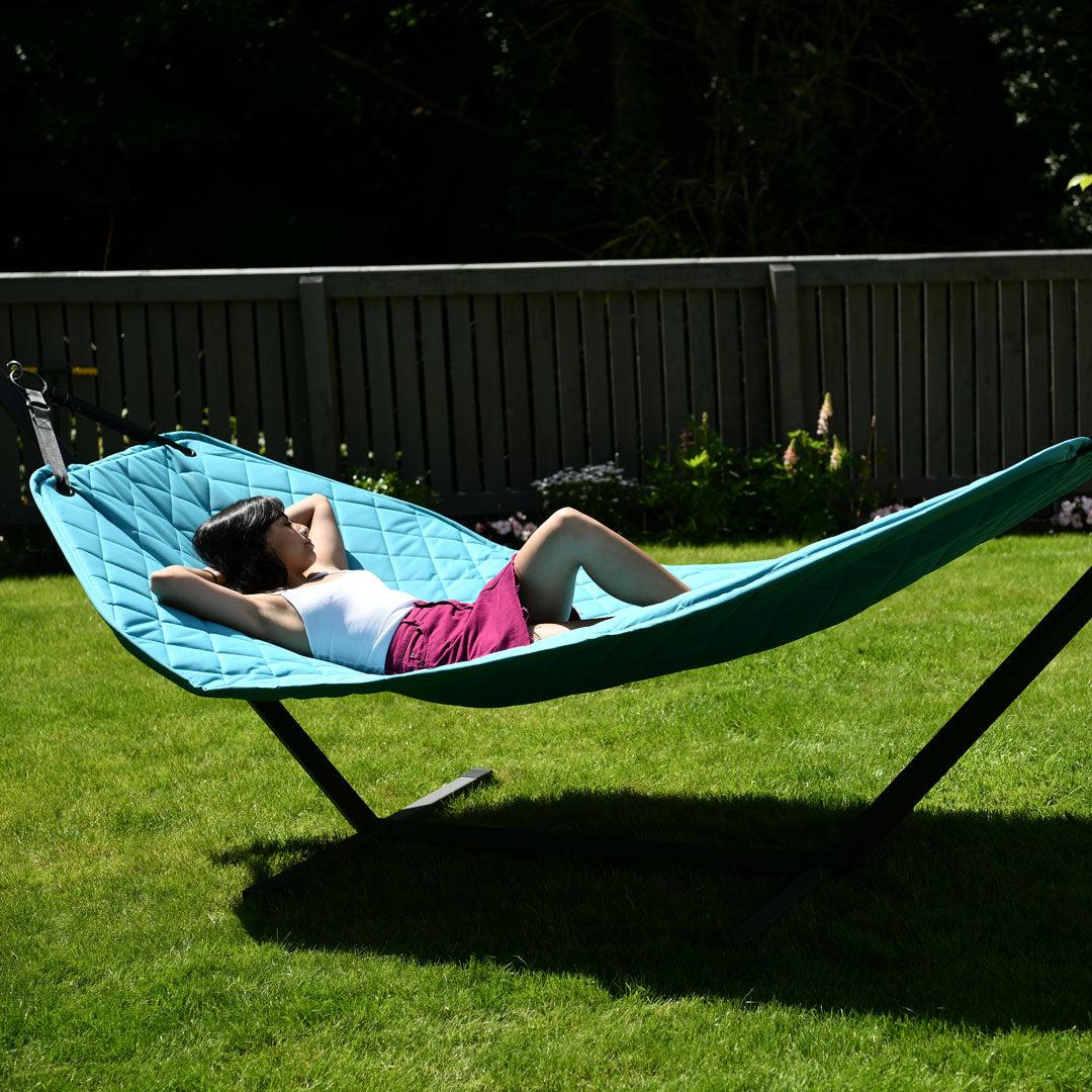 Outdoor B-Hammock With Stand - Aqua