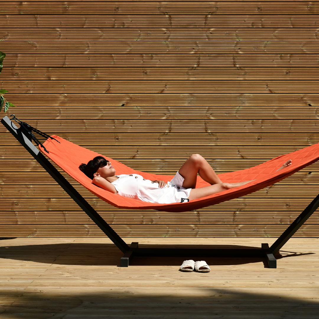 Outdoor B-Hammock With Stand - Orange