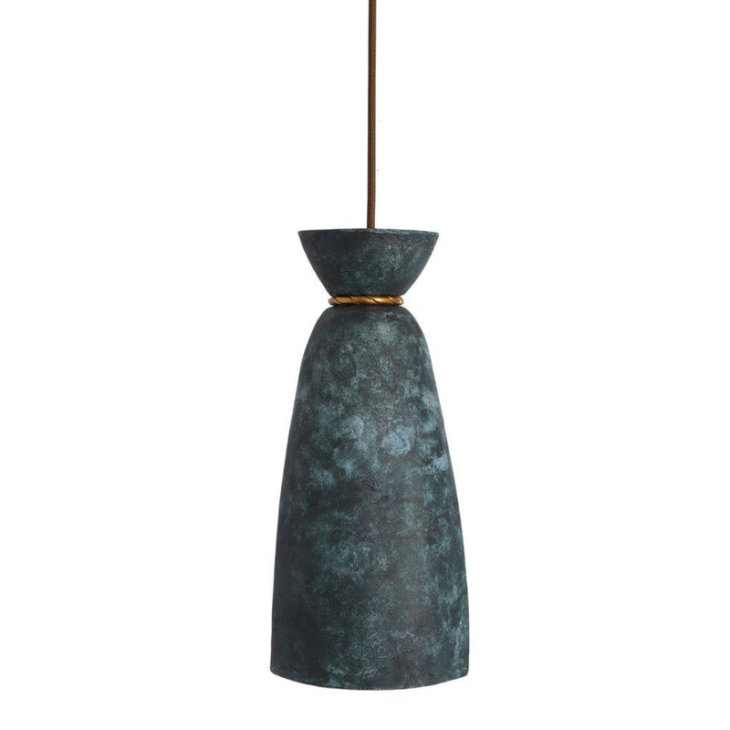 Pando Organic Ceramic Pendant Light - Blue Earth - Mullan Lighting