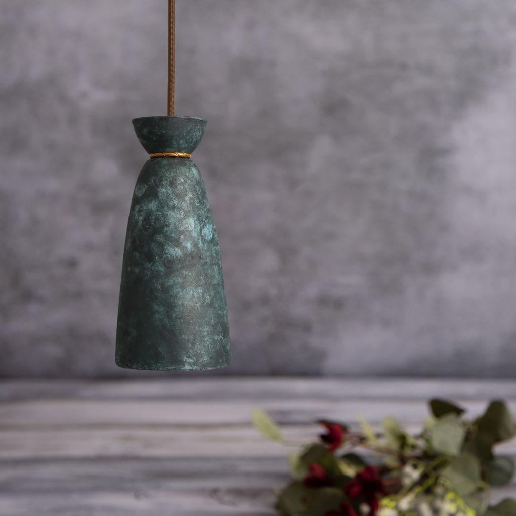 Pando Organic Ceramic Pendant Light Blue Earth