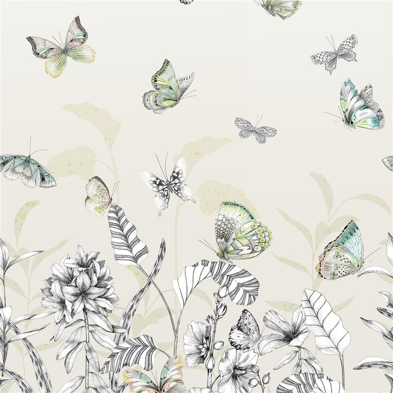 Papillons Wallpaper - Birch - Designers Guild