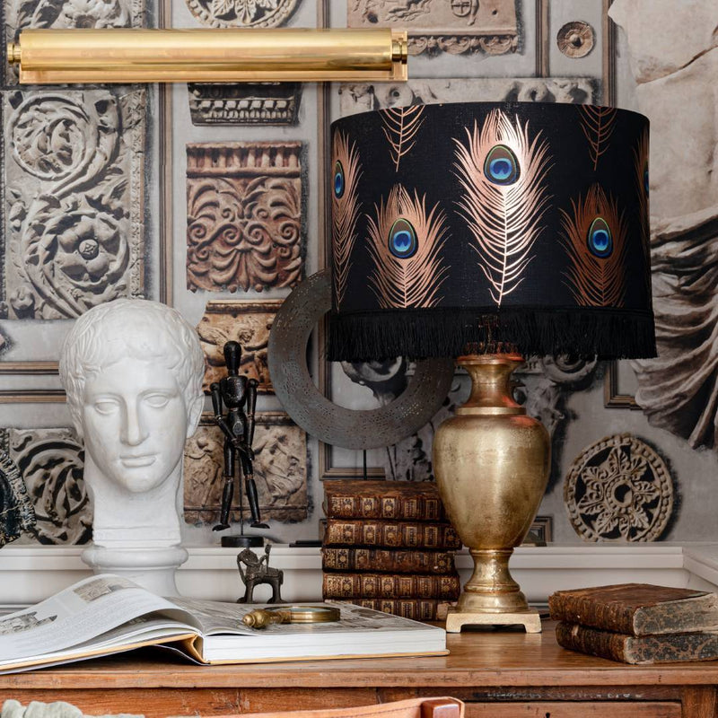 Peacock Feathers Drum Lampshade by MINDTHEGAP