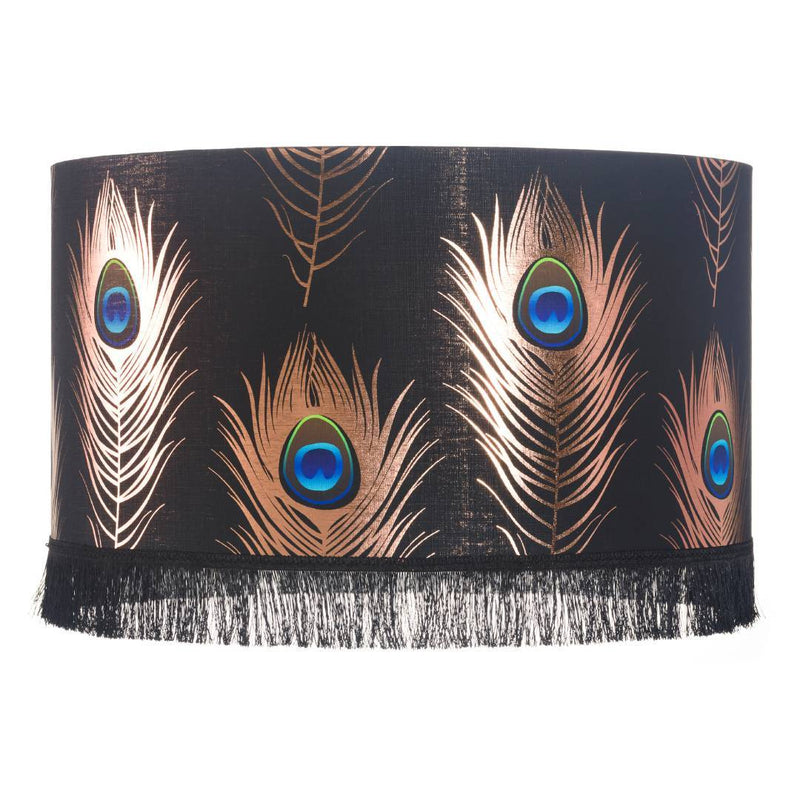 Peacock Feathers Drum Lampshade by MINDTHEGAP