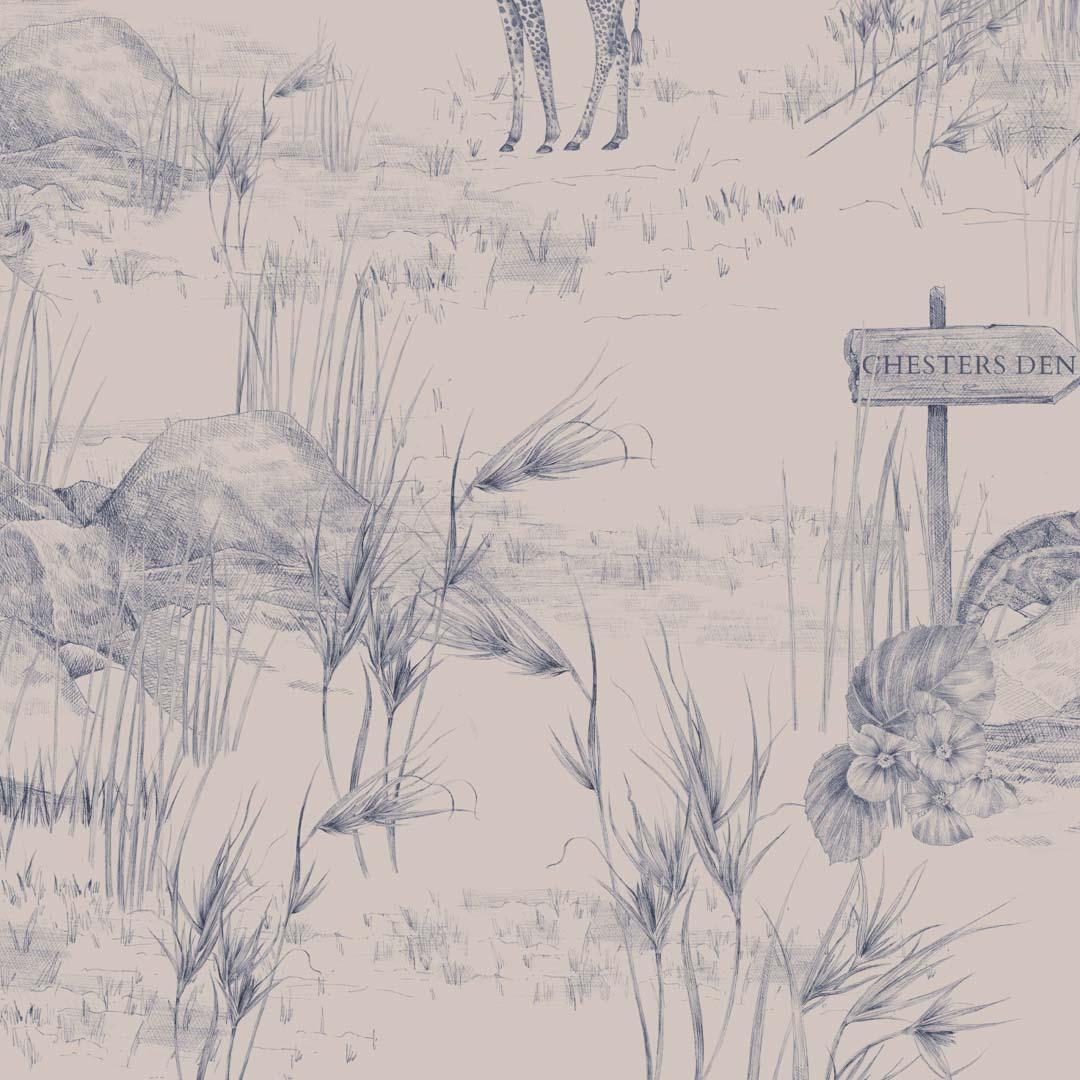 Personalised Lyons Den Wallpaper - Victoria Sanders