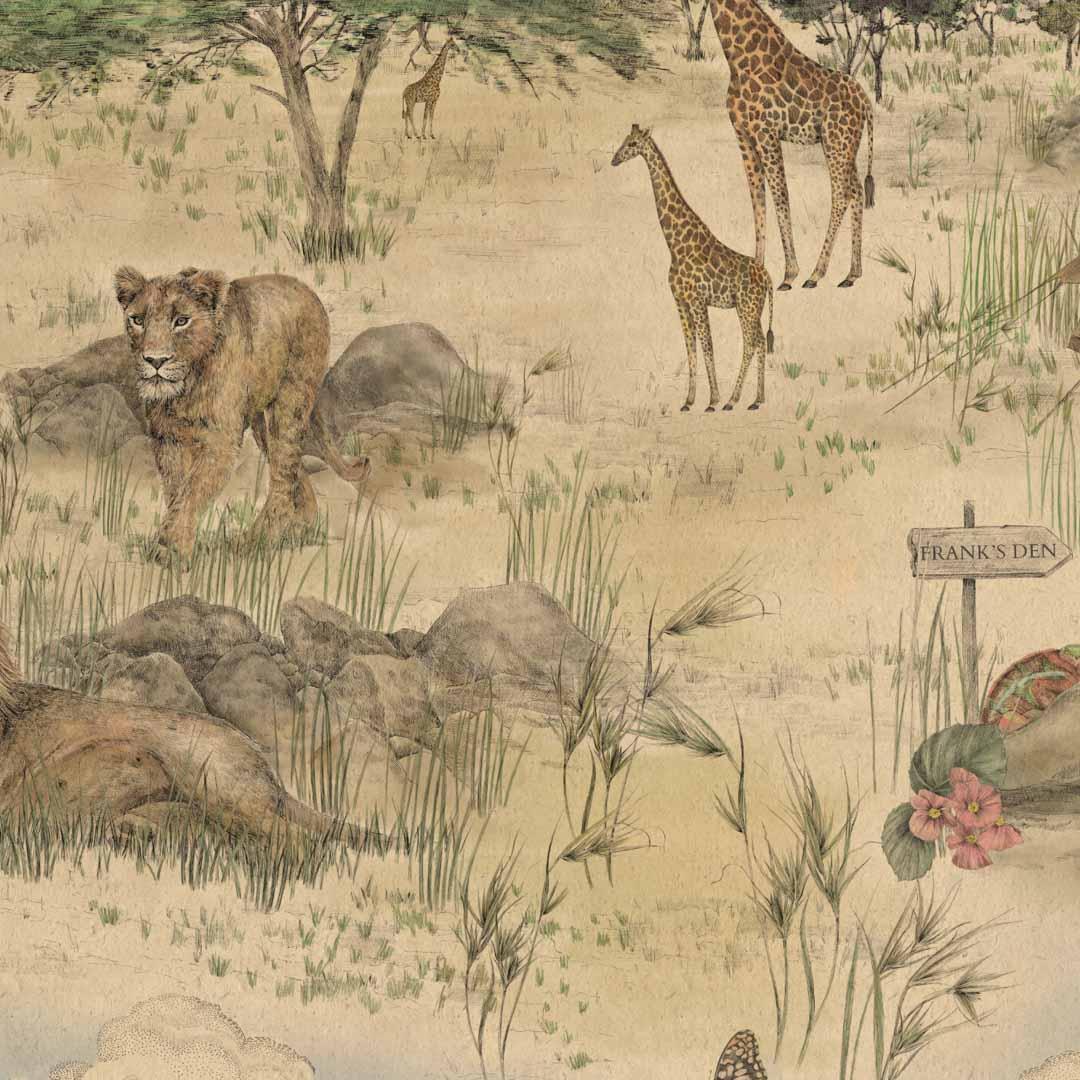 Personalised Lyons Den Wallpaper - Victoria Sanders