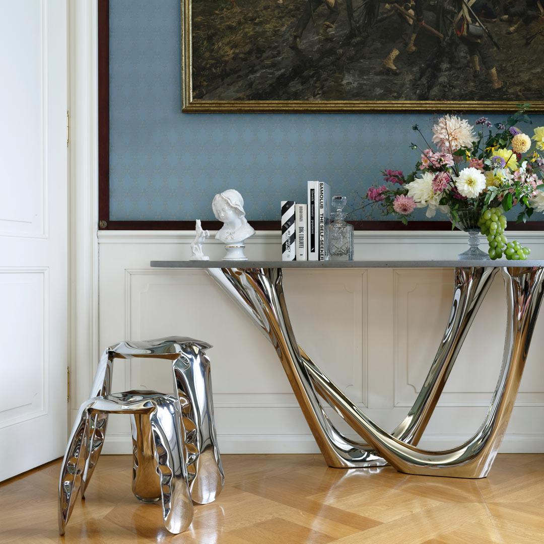 取付無料！ジータ zieta PLOPP スイス ステンレススツール✨ Plopp Stool - Inox Polished - Zieta – Lime Lace