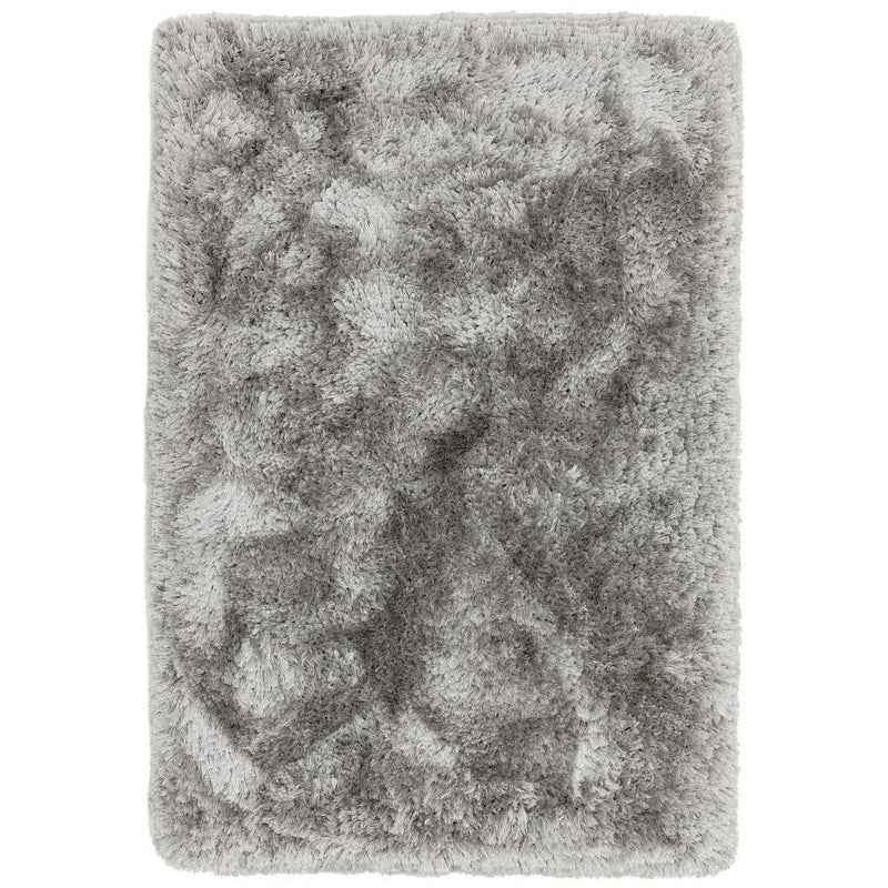 Plush Deep Pile Shaggy Rug - Silver