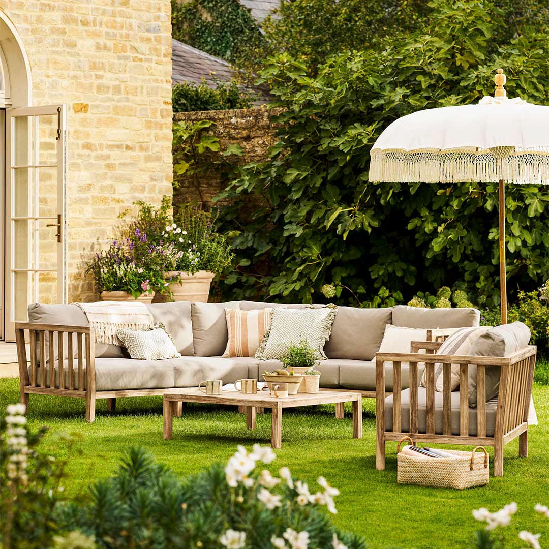 Porthallow Corner Sofa Set - Dark Natural