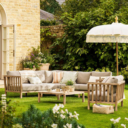 Porthallow Corner Sofa Set - Dark Natural