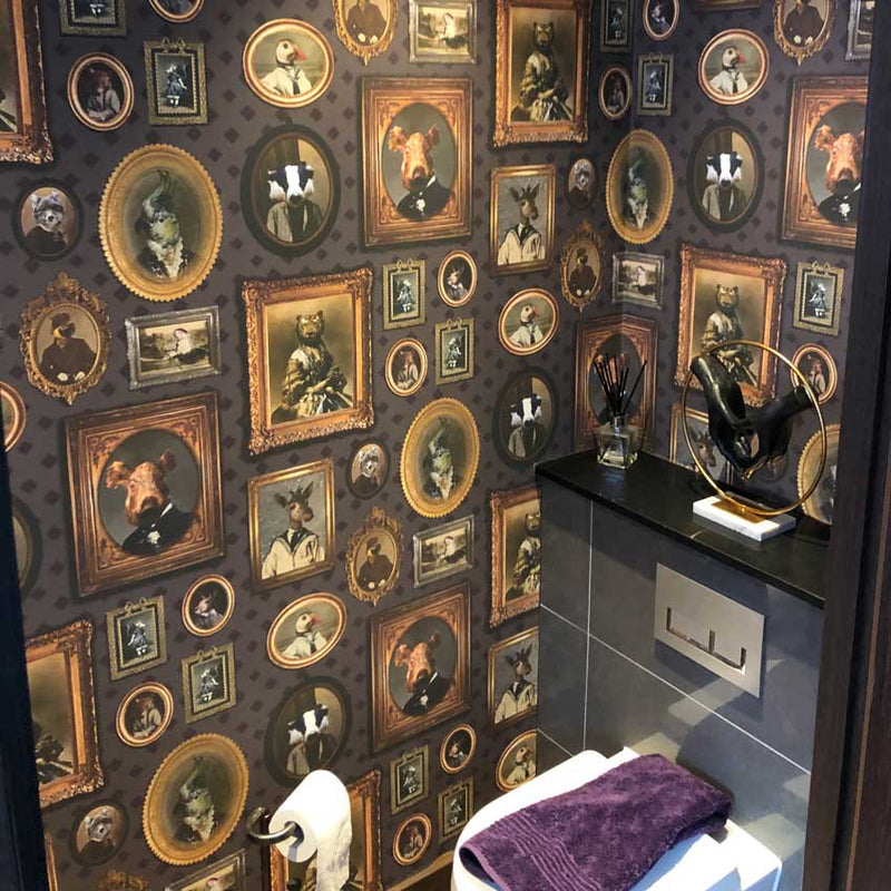 Portrait Gallery Wallpaper - Mauve - Graduate Collection