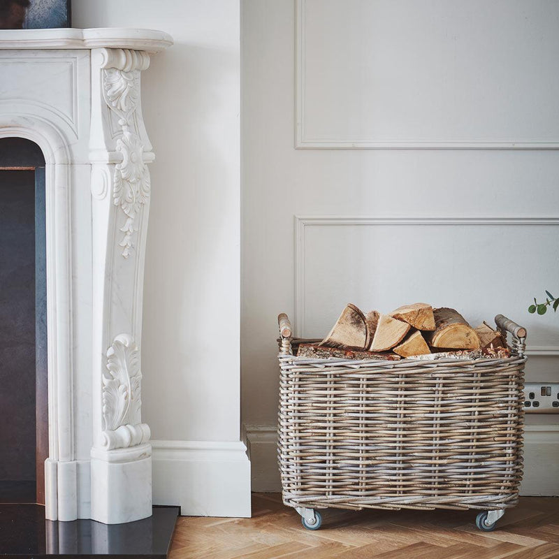 Rattan Firewood Cart