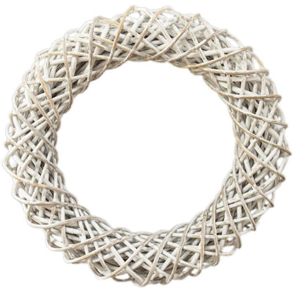 Rattan Wreath - White
