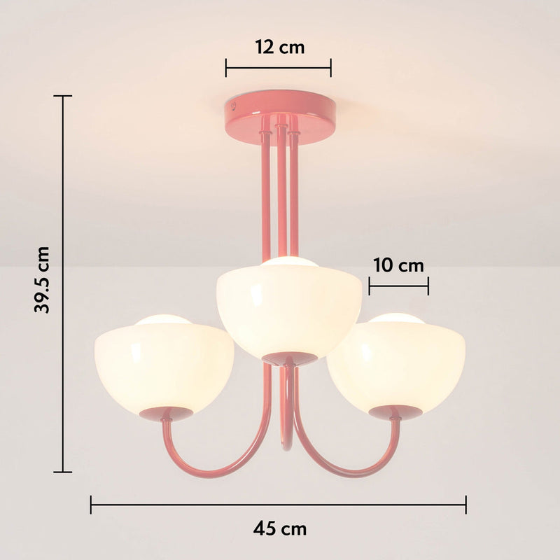 Red Dome Ceiling Light
