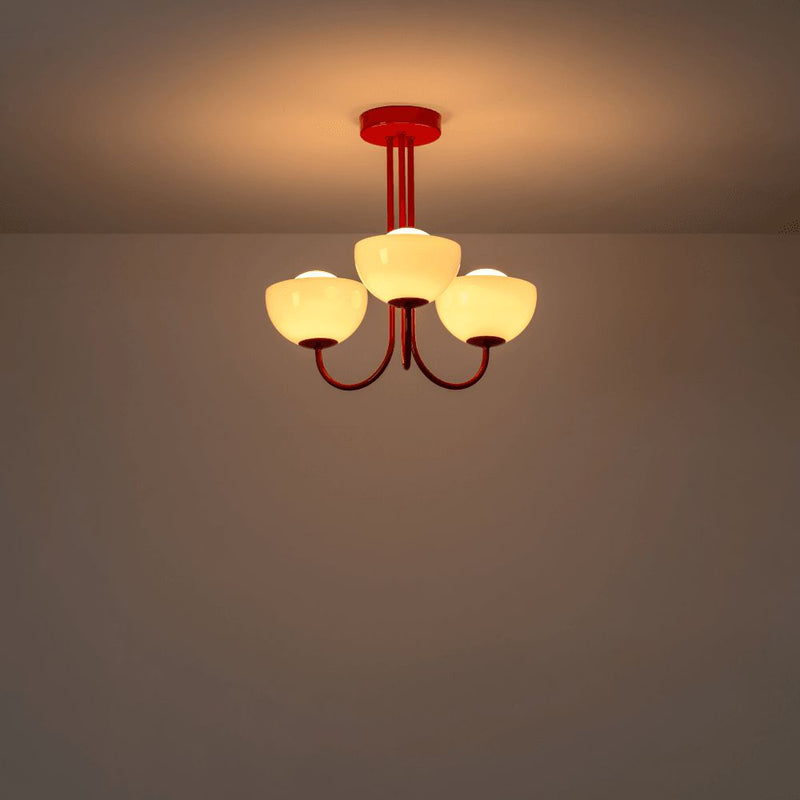 Red Dome Ceiling Light