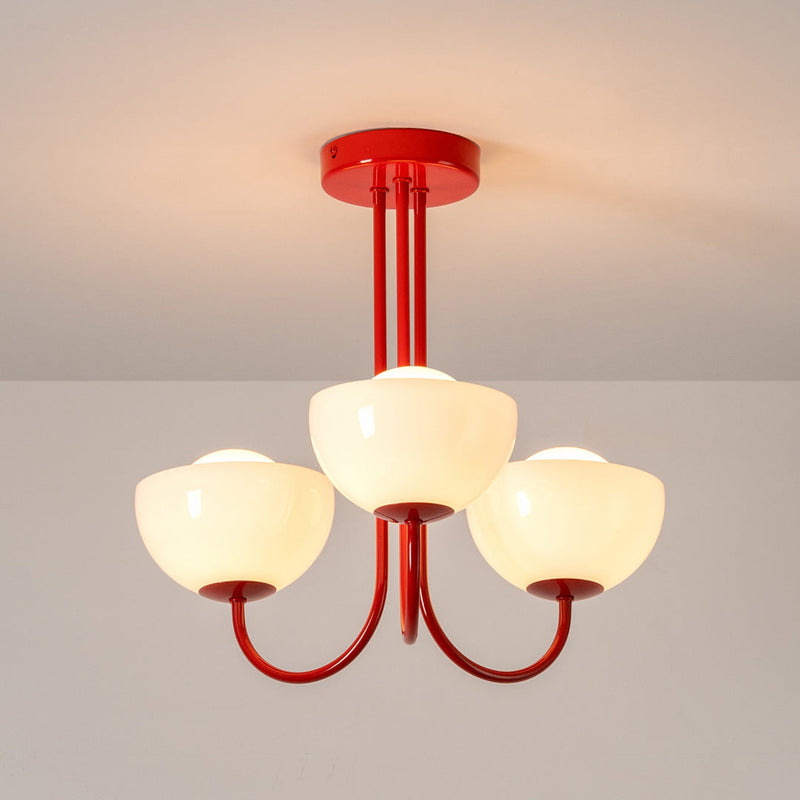 Red Dome Ceiling Light