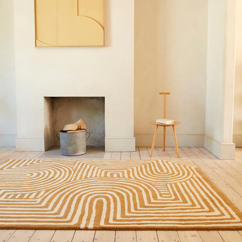 Reef Curve Rug - Ochre
