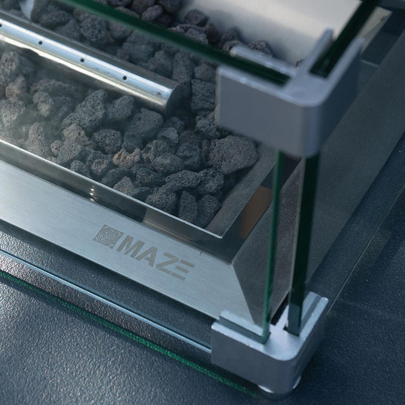 Regal 8 Seater Rectangular Fire Pit Bar Set in Flanelle