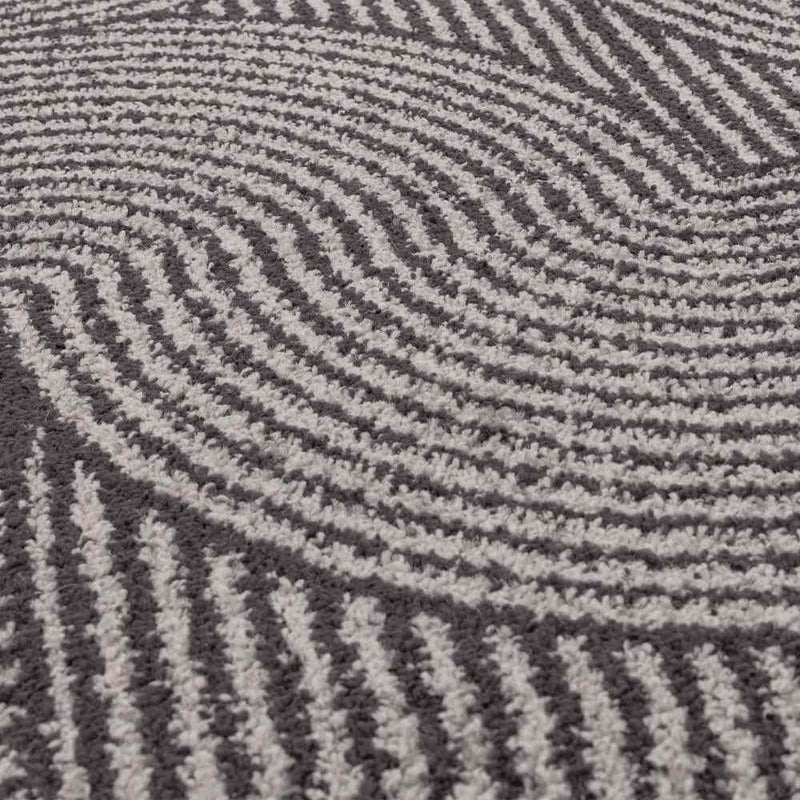 Retro Swirls Rug - Charcoal