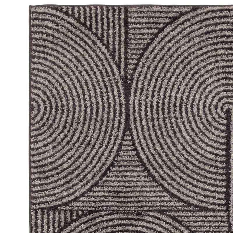Retro Swirls Rug - Charcoal