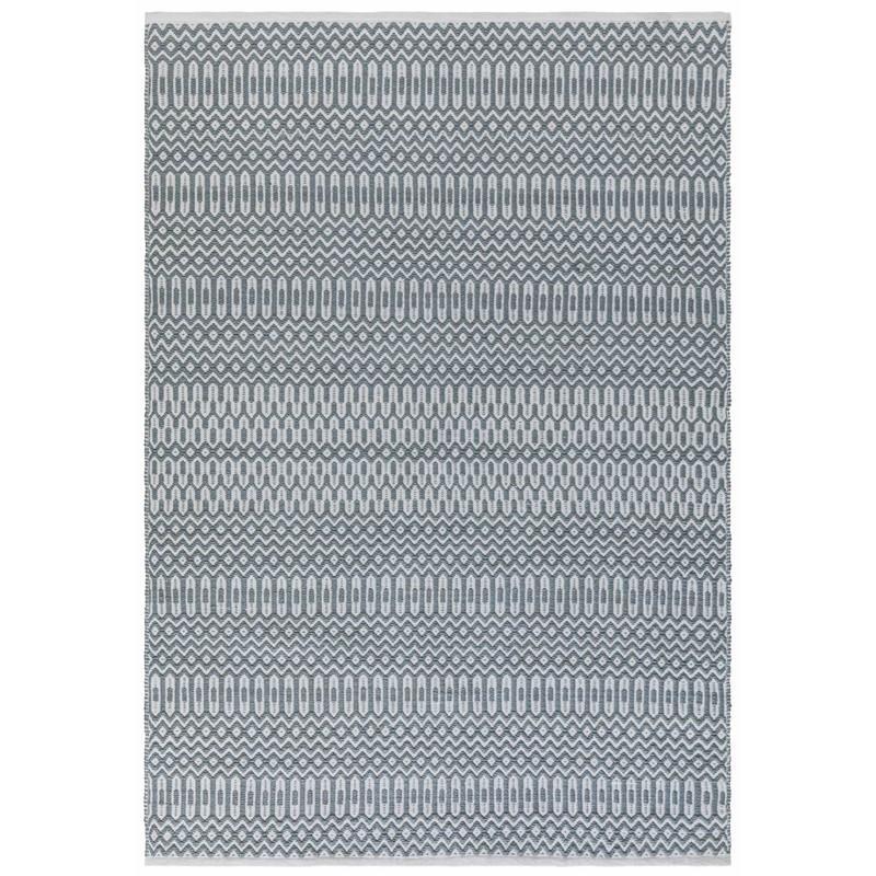 Reversible Geometric Outdoor Rug - Duck Egg