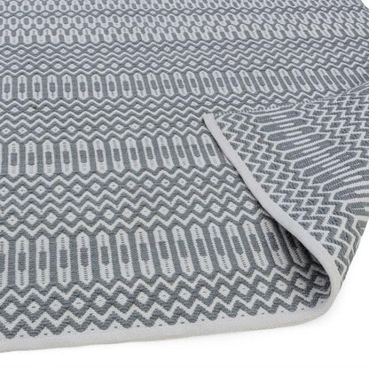 Reversible Geometric Outdoor Rug - Duck Egg
