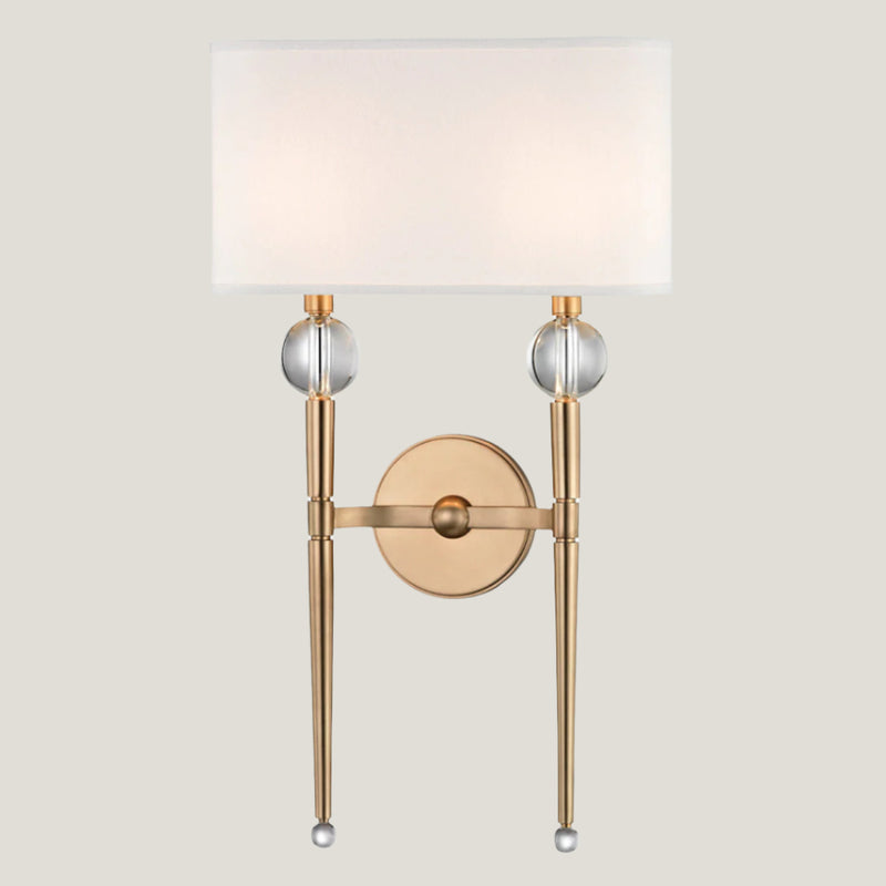 Rockland Double Wall Light - Brass - Hudson Valley Lighting