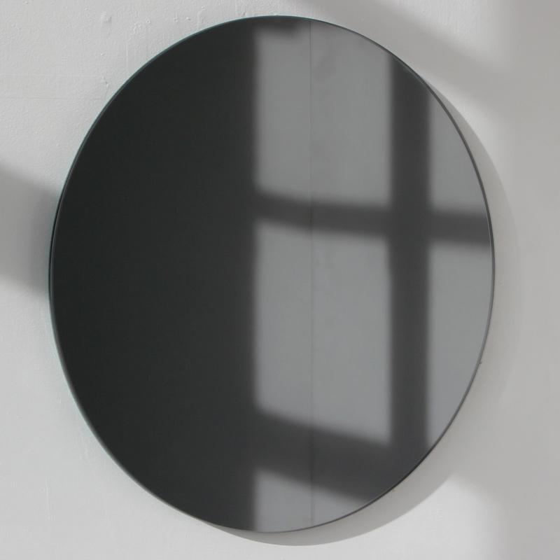 Round Black Tinted Frameless Orbis Mirror