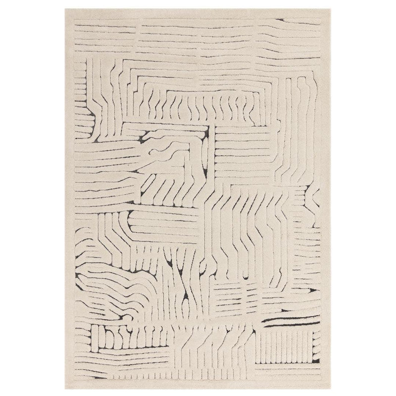 Route Rug - Ivory And Charcoal