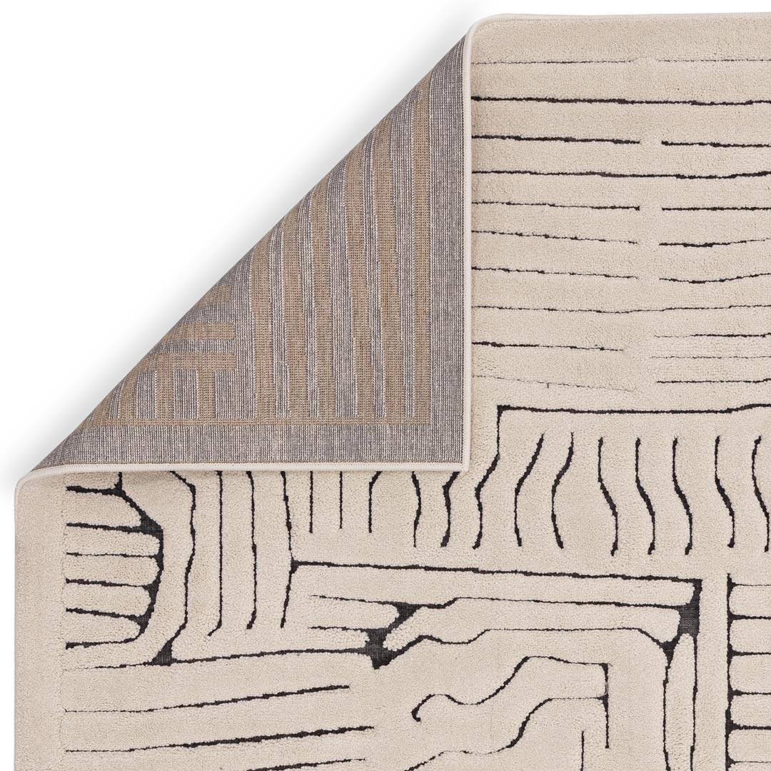 Route Rug - Ivory And Charcoal