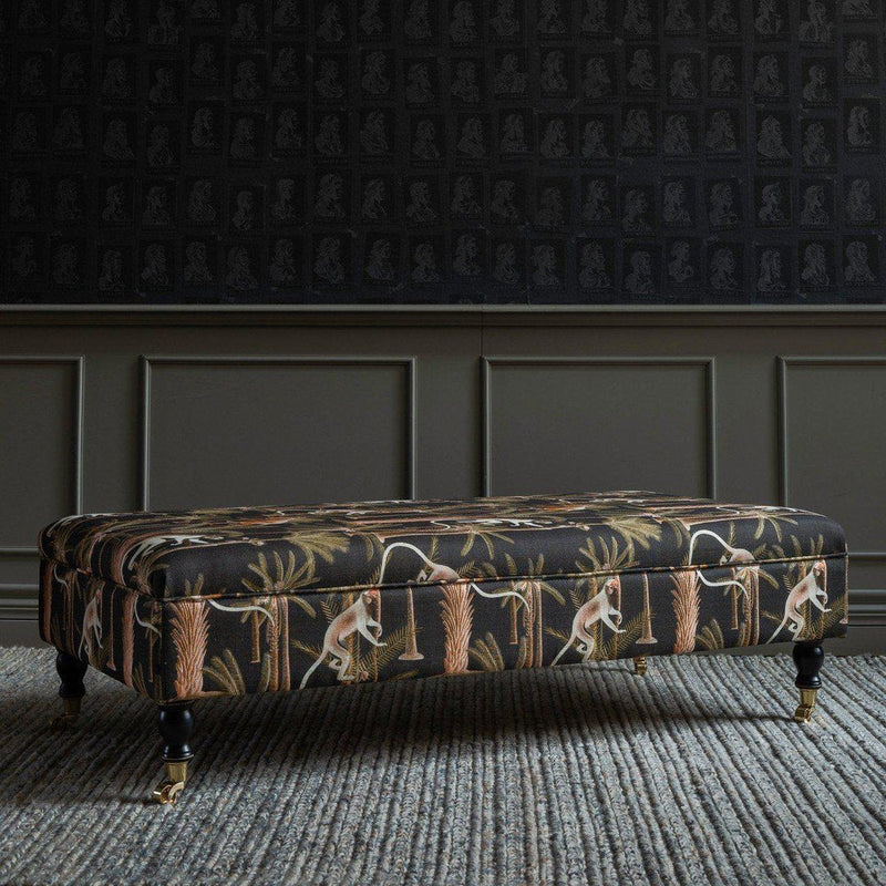 Saray Ottoman - Barbados Anthracite Linen - MINDTHEGAP