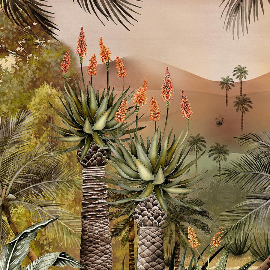 Savanna Sunrise Natural Linen Fabric