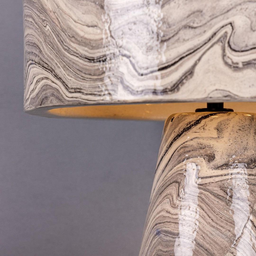 Seville Marbled Ceramic Mid-Century Modern Table Lamp