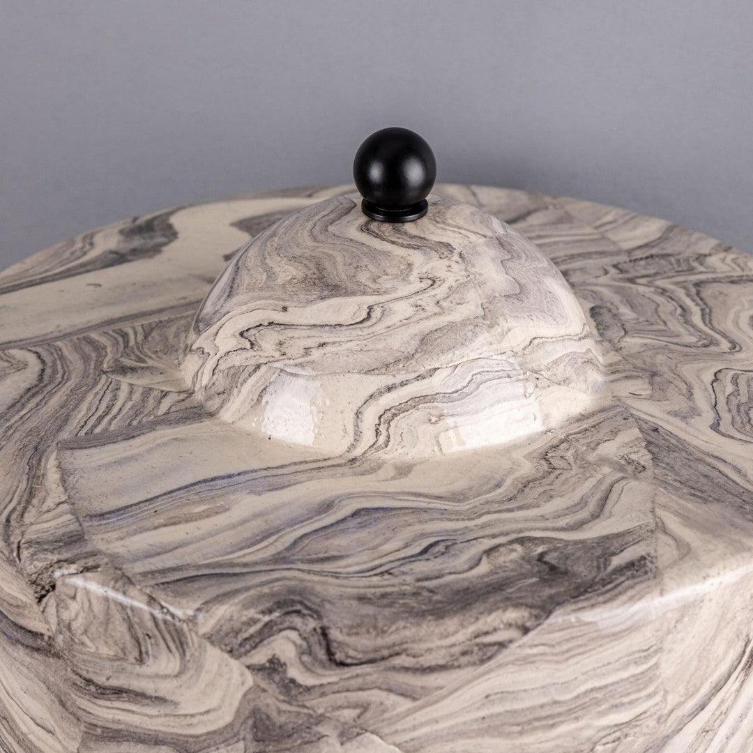 Seville Marbled Ceramic Mid-Century Modern Table Lamp